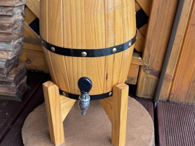 Chladící dřevěný soudek na pivo, 3 litry